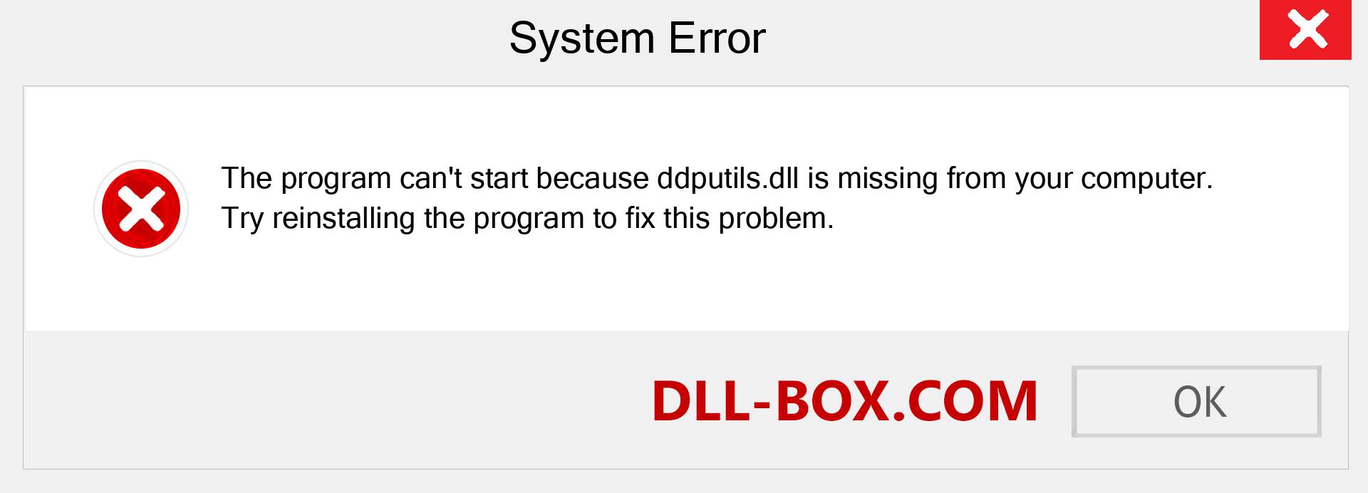  ddputils.dll file is missing?. Download for Windows 7, 8, 10 - Fix  ddputils dll Missing Error on Windows, photos, images