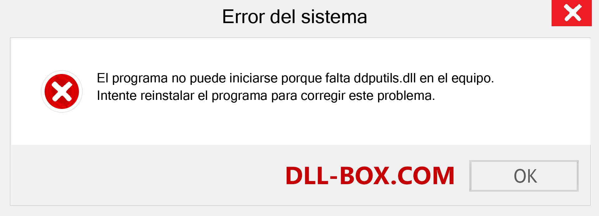 ¿Falta el archivo ddputils.dll ?. Descargar para Windows 7, 8, 10 - Corregir ddputils dll Missing Error en Windows, fotos, imágenes